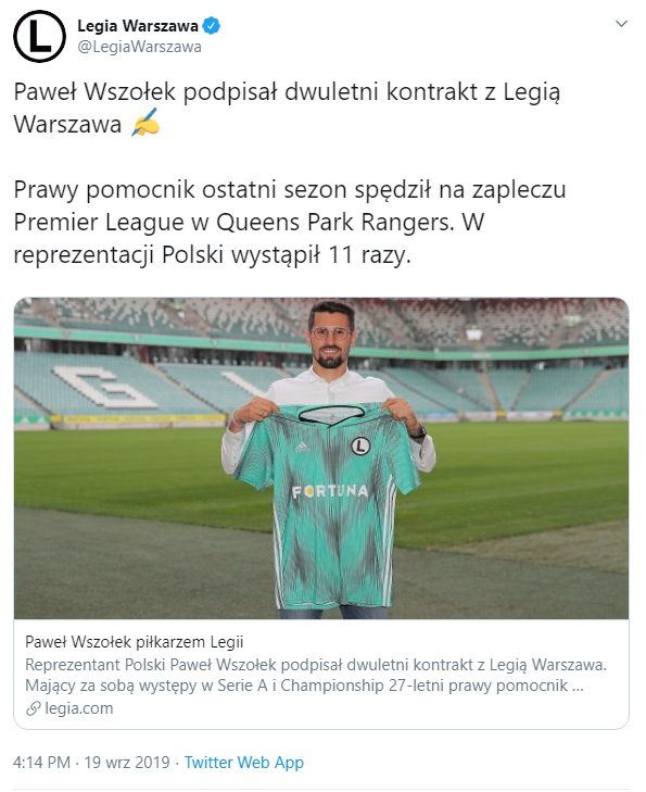 OFICJALNIE! Paweł Wszołek wrócił do Ekstraklasy